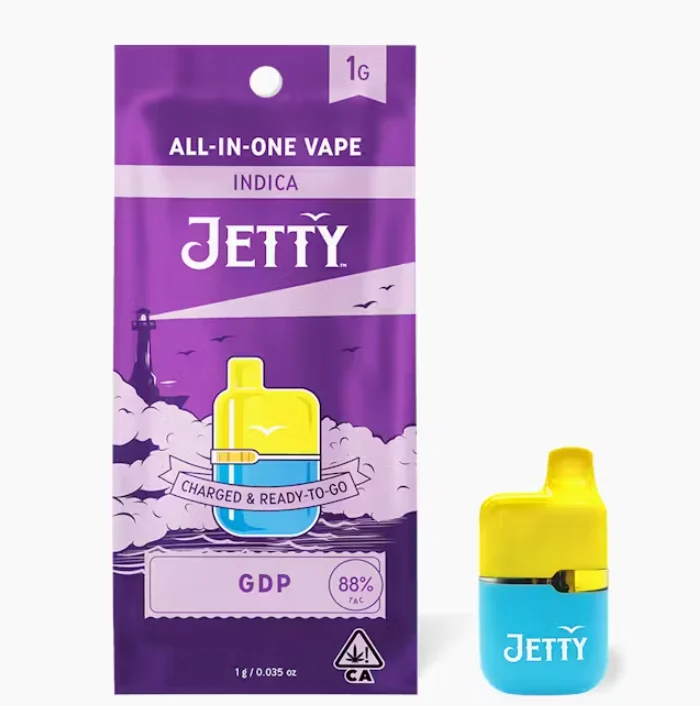 Jetty GDP High THC Mini Tank Vape, 1G - 1G