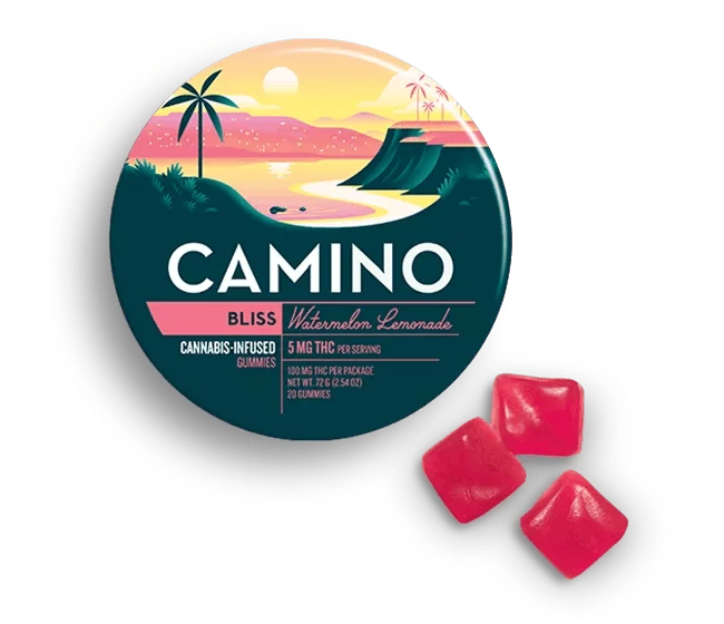 Camino Watermelon Lemonade Gummies, 100MG (20-Pack) - 100MG