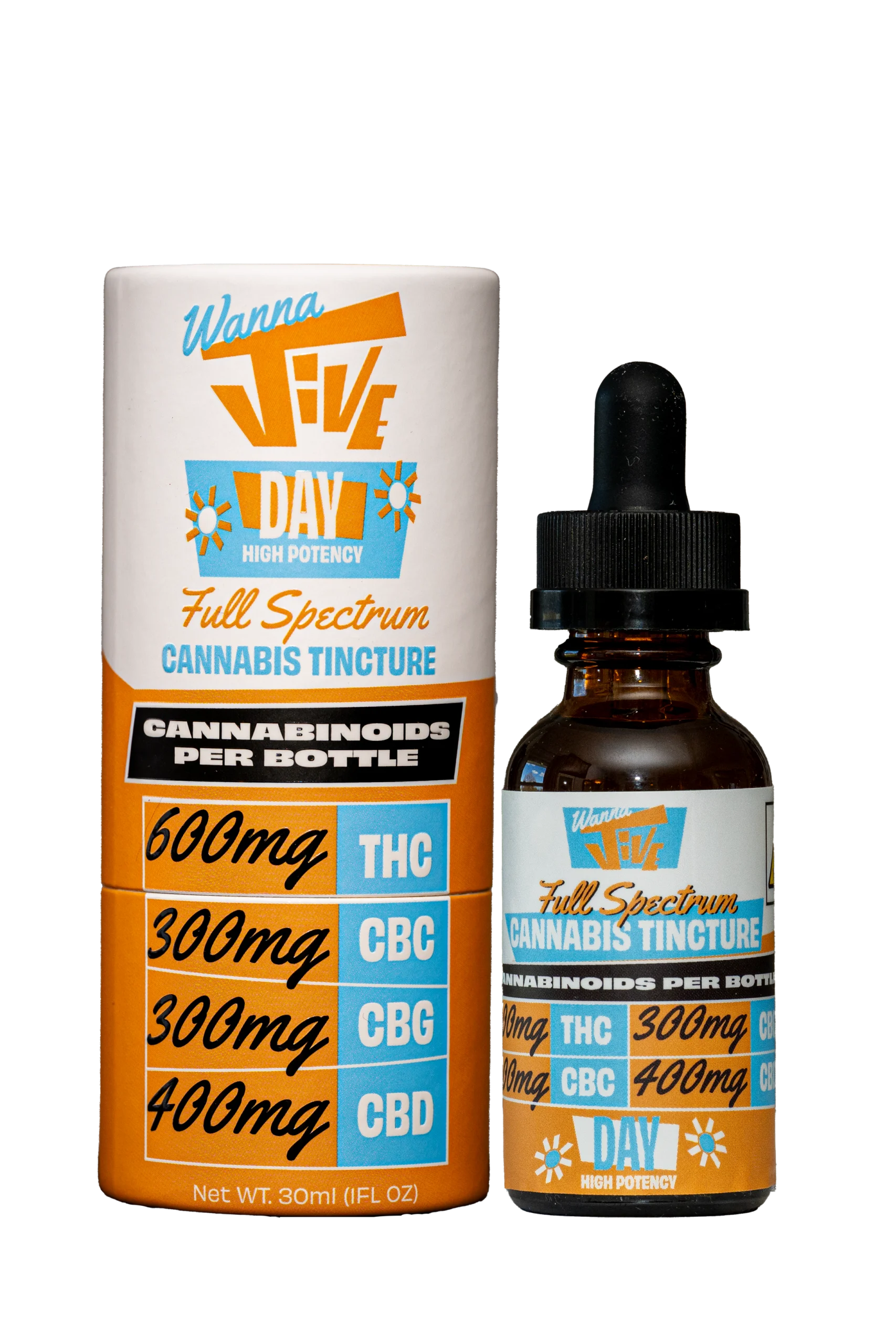 Wanna Jive Day Time Tincture, 600MG - 600MG