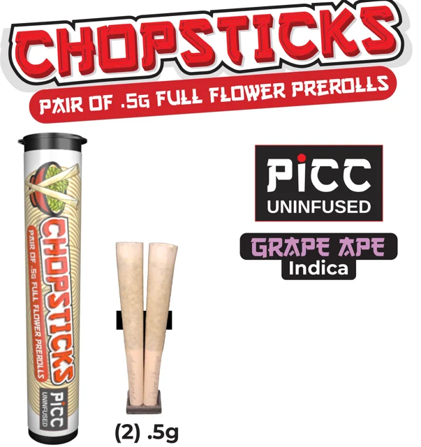Chopsticks Grape Ape Pre-Rolls, 1G (2-Pack) - 1G