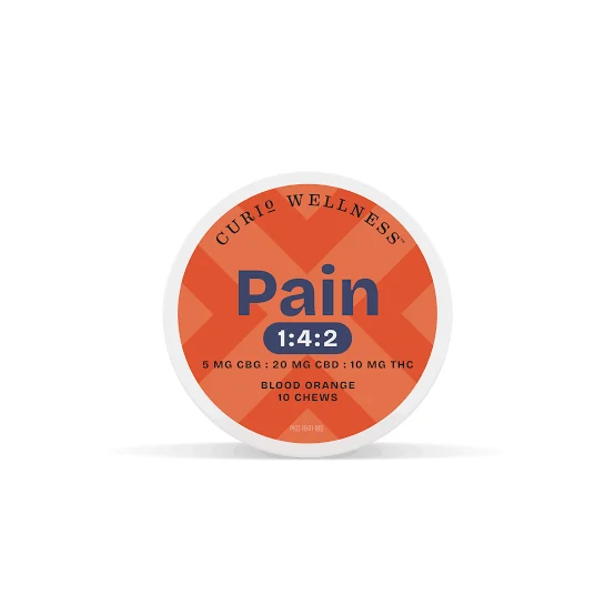 Curio Pain Blood Orange Chews, 100MG (10-Pack) - 100MG