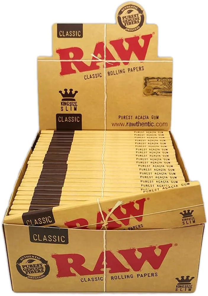 RAW King Size Slim Classics Rolling Papers, 24-Pack - 24-Pack