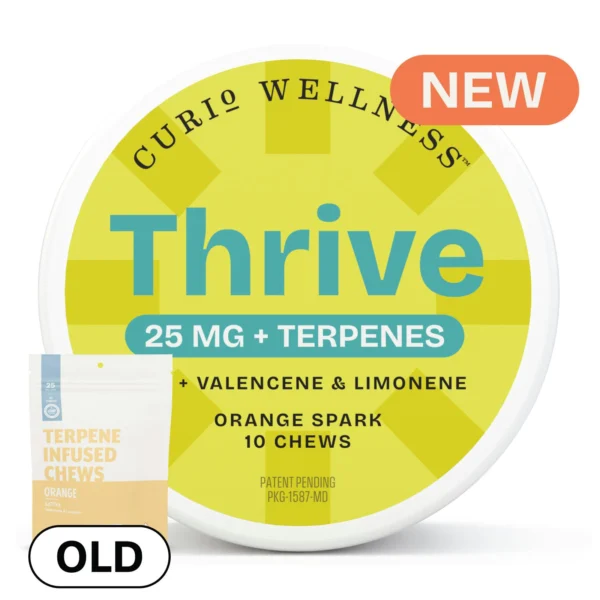Curio Thrive Orange Spark Chews, 100MG (20-Pack) - 100MG