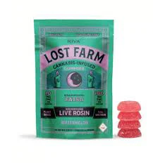 Lost Farm Watermelon x Fatso Live Rosin Gummies, 100MG (10-Pack) - 100MG
