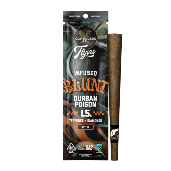 Claybourne Durban Poison Infused Blunt, 1.5G - 1.5G