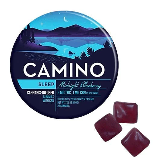 Camino Midnight Blueberry CBN Gummies, 100MG (20-Pack) - 100MG
