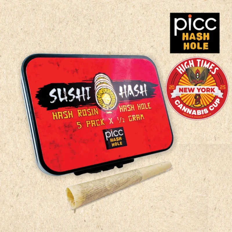 PICC Kush Breath x Jealousy Hash Hole Pre-Rolls, 2.5G (5-Pack) - 2.5G