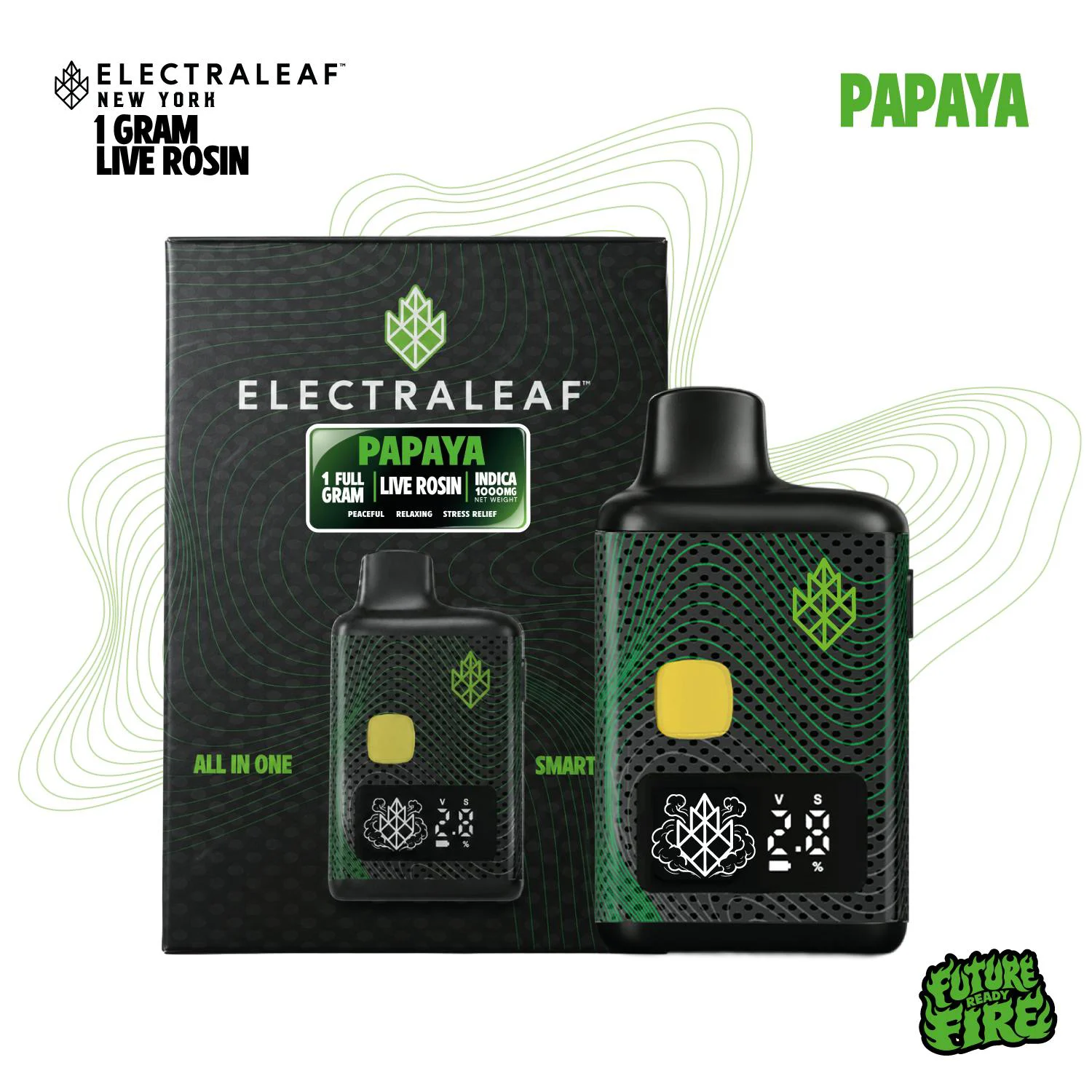 Electraleaf Papaya Live Rosin All-In-One Vape, 1G - 1G