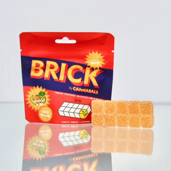 Cannabals Tropical Blast Live Resin Brick Gummies, 100MG - 100MG