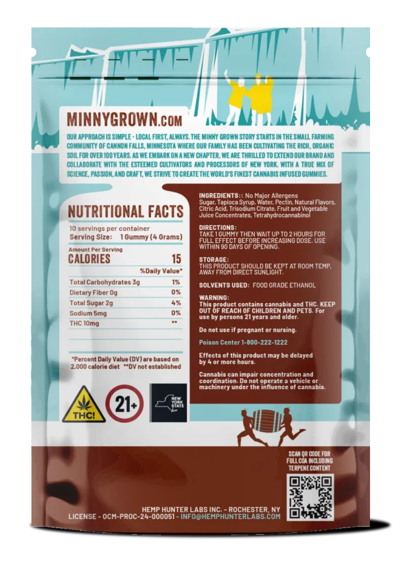 Minny Grown Root Beer Barrel Gummies, 100MG (10-Pack) - 100MG