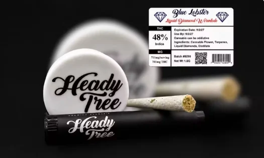 Heady Tree Blue Lobster Liquid Diamond Wormhole Infused Pre-Roll, 1.5G