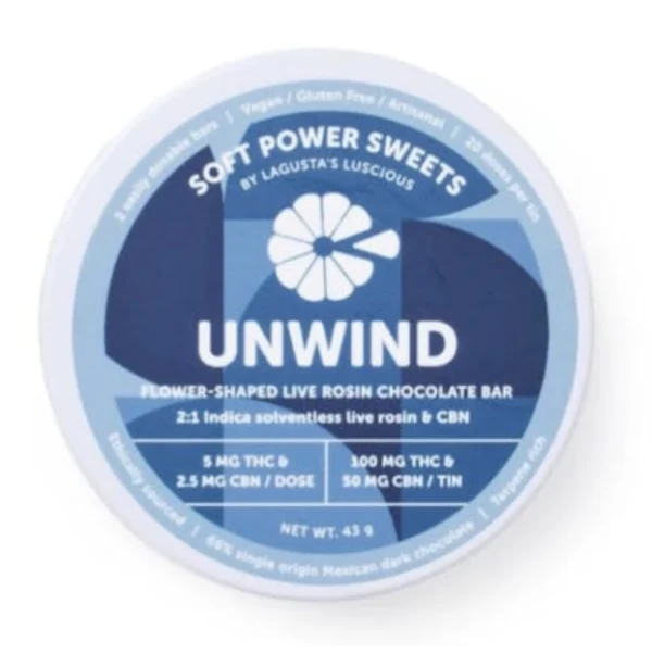 Soft Power Sweets Unwind Chocolate Flowers, 100MG (20-Pack) - 100MG