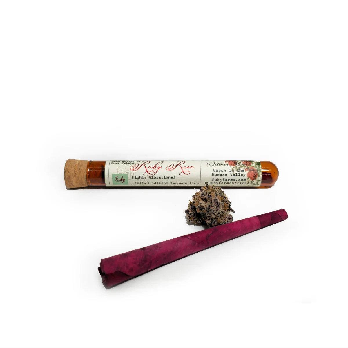 Ruby Farms Kosher Kush Rose Petal Hash Infused Pre-Roll, 1.5G - 1.5G