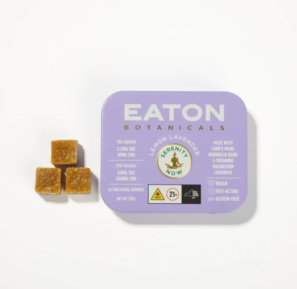 Eaton Botanicals Serenity Now Lemon Lavender Gummies, 50MG (20-Pack)