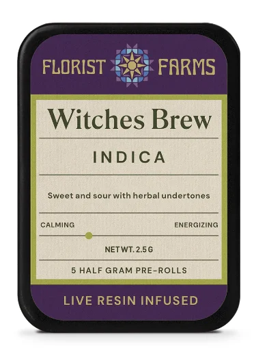 Florist Farms Witches Brew Live Resin Infused Pre-Rolls, 2.5G (5-Pack) - 2.5G