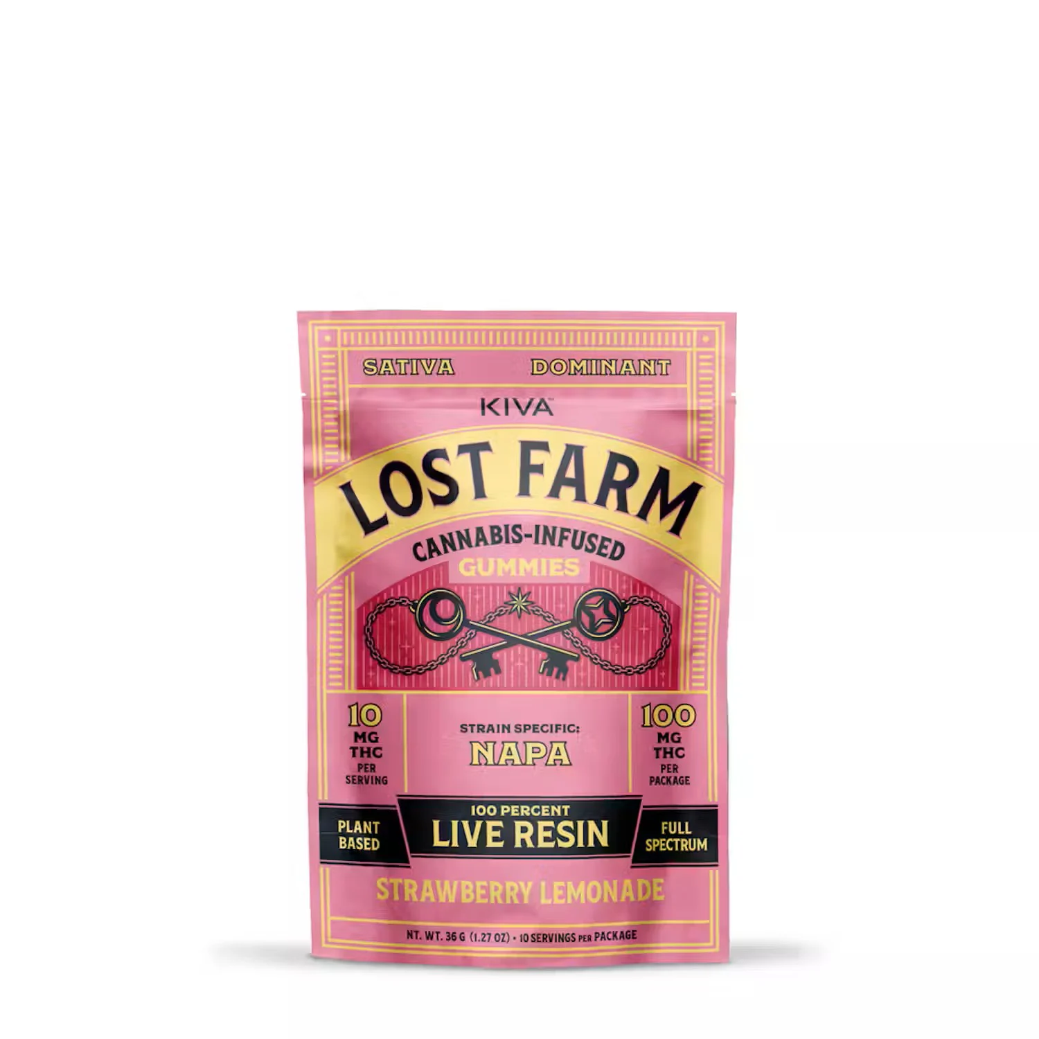 Lost Farm Strawberry Lemonade x Napa Live Resin Gummies, 100MG (10-Pack) - 100MG