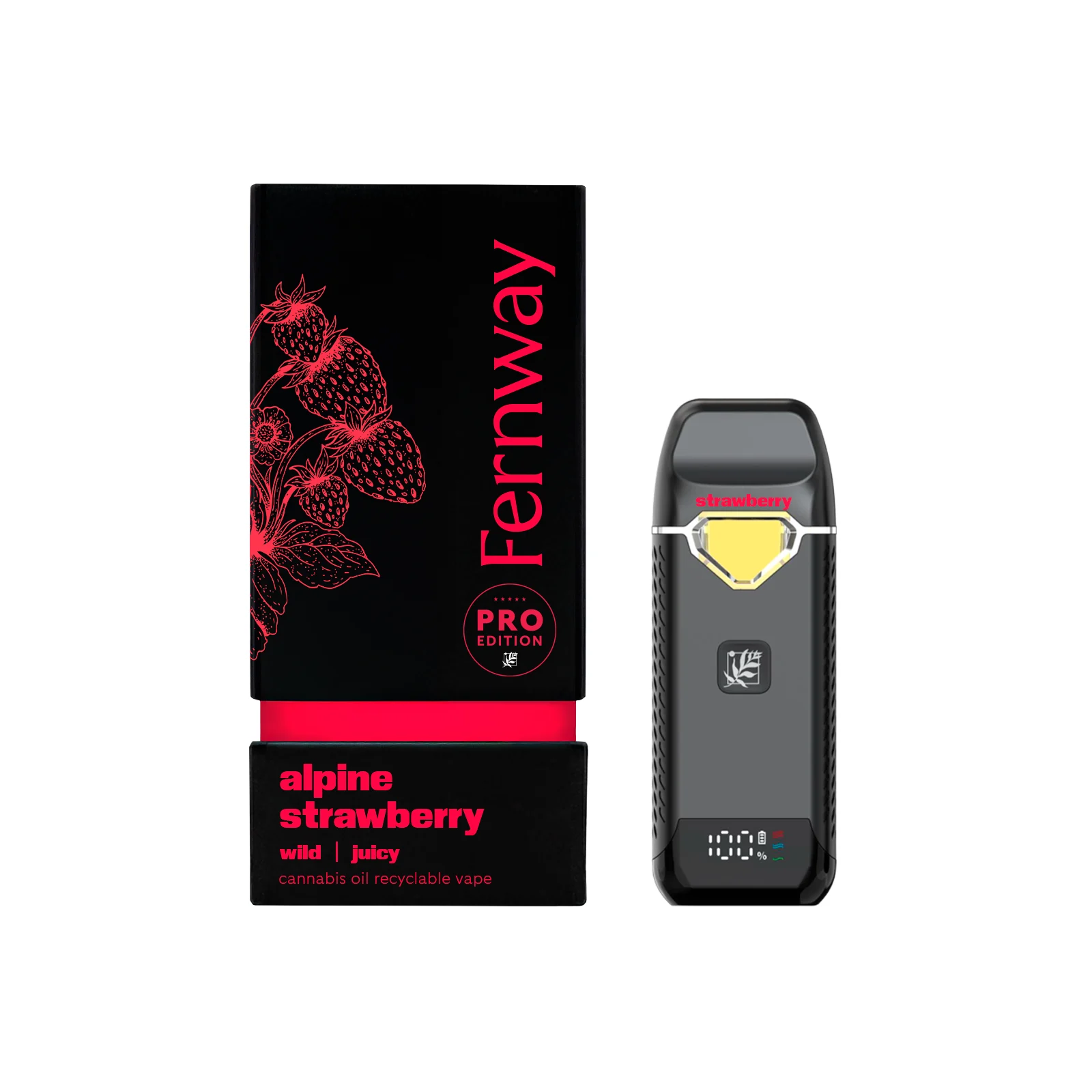 Fernway Alpine Strawberry Traveler Pro All-In-One Vape, 2G - 2G