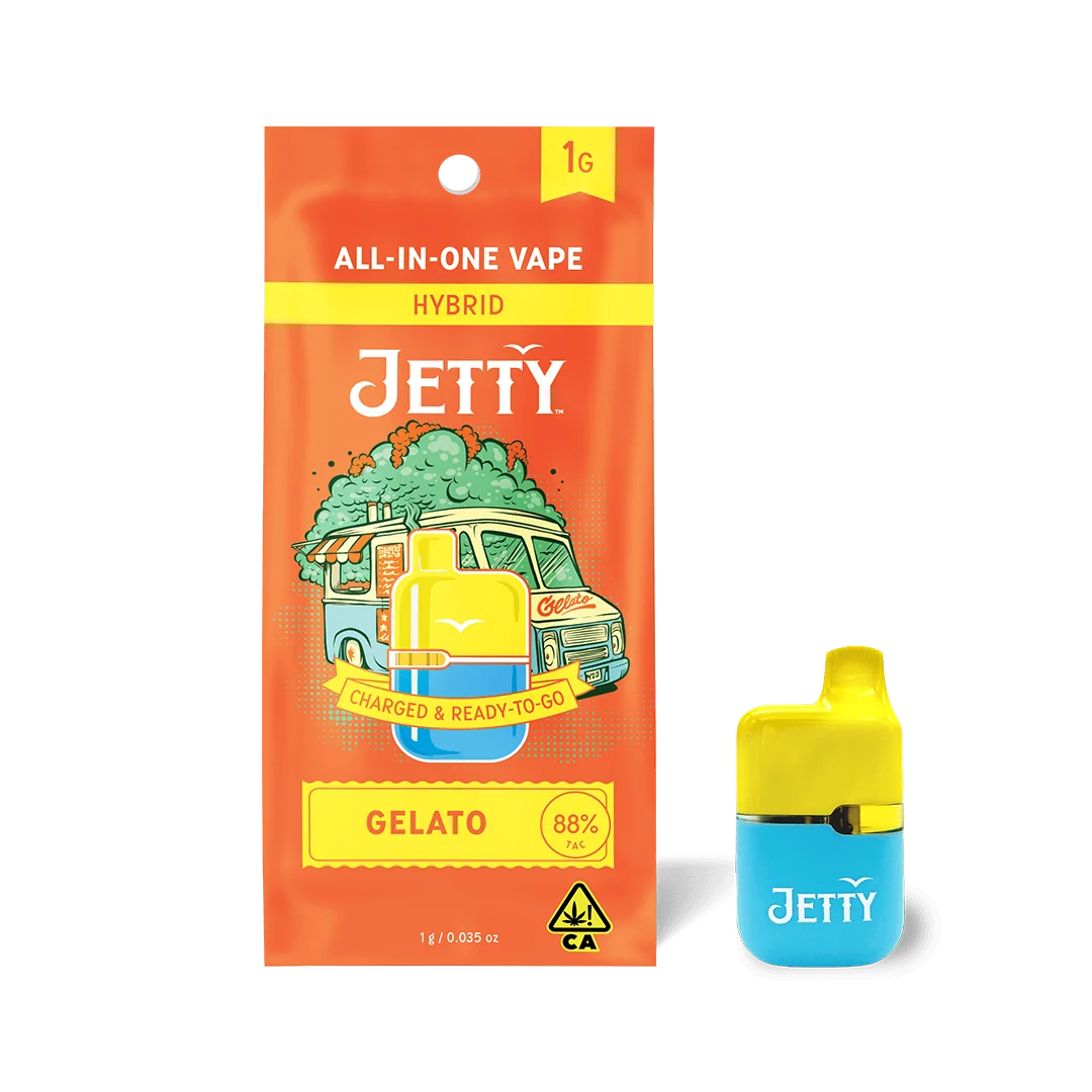 Jetty Gelato High THC Mini Tank Vape, 1G - 1G