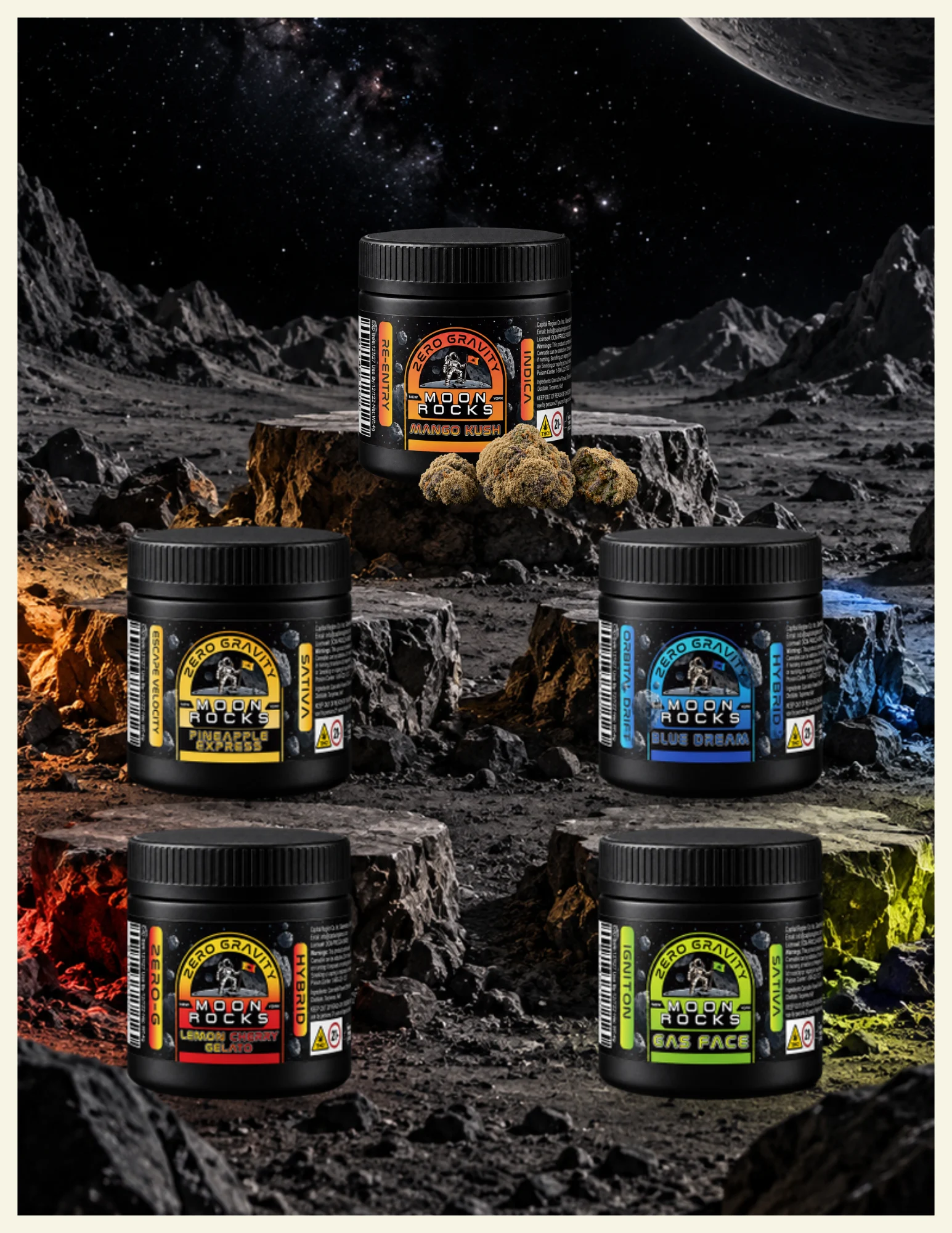 Golden Garden Pineapple Express Zero Gravity Moonrocks, 4G - 4G